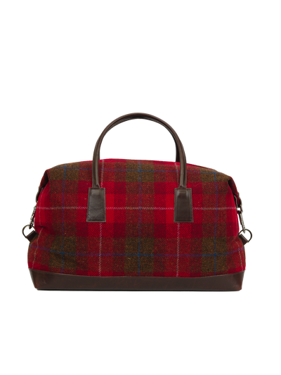Harris Tweed Luggage Bag A001 (Brown Leather)
