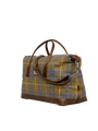 Harris Tweed Luggage Bag - A0102 (Tan Leather)