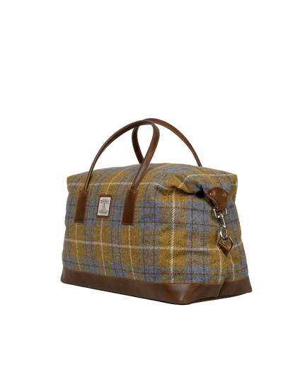 Harris Tweed Luggage Bag - A0102 (Tan Leather)