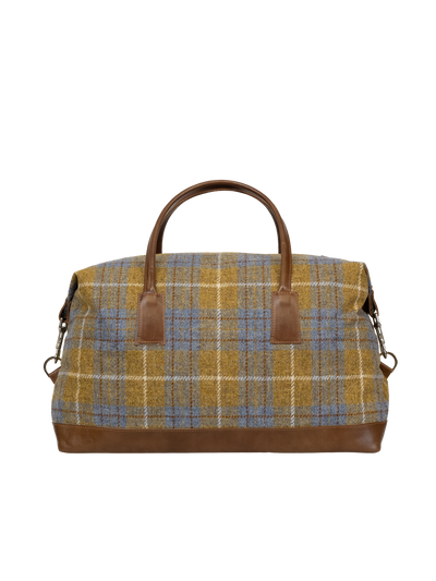 Harris Tweed Luggage Bag - A0102 (Tan Leather)