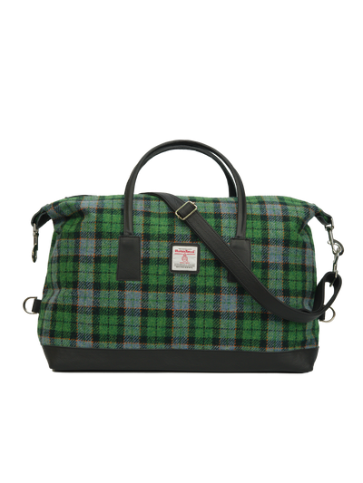 Harris Tweed Luggage Bag A0118 (Black Leather)