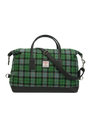 Harris Tweed Luggage Bag A0118 (Black Leather)