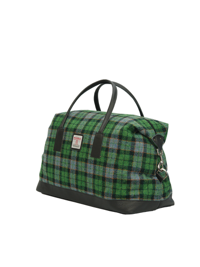 Harris Tweed Luggage Bag A0118 (Black Leather)