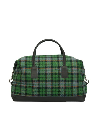 Harris Tweed Luggage Bag A0118 (Black Leather)