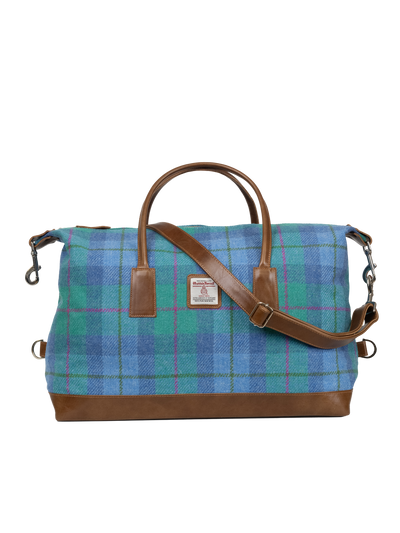 Harris Tweed Luggage Bag - A0122 (Tan Leather)