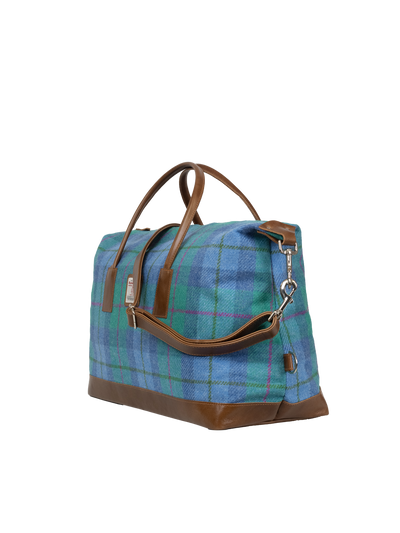 Harris Tweed Luggage Bag - A0122 (Tan Leather)