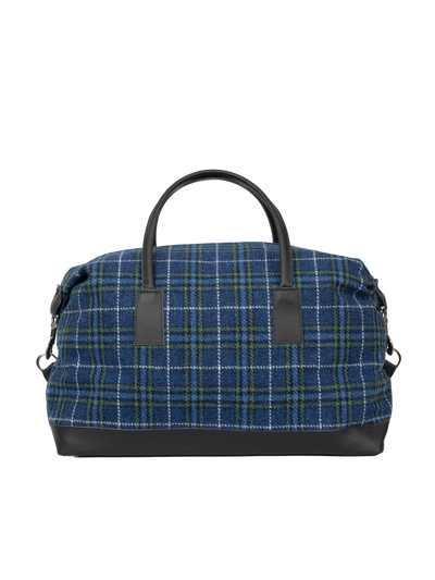 Harris Tweed Luggage Bag - A0169 (Black Leather)