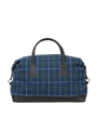 Harris Tweed Luggage Bag - A0169 (Black Leather)