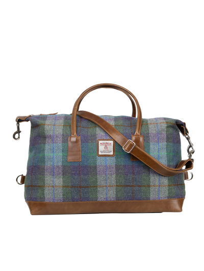 Harris Tweed Luggage Bag - A0173 (Tan Leather)