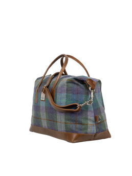 Harris Tweed Luggage Bag - A0173 (Tan Leather)