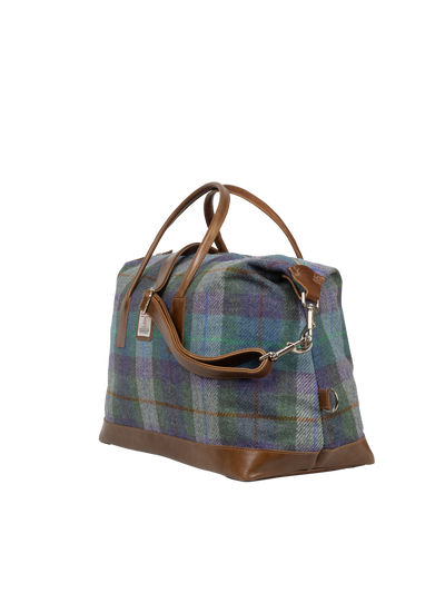 Harris Tweed Luggage Bag - A0173 (Tan Leather)