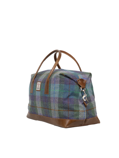 Harris Tweed Luggage Bag - A0173 (Tan Leather)