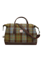 Harris Tweed Luggage Bag A017 (Brown Leather)