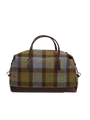 Harris Tweed Luggage Bag A017 (Brown Leather)