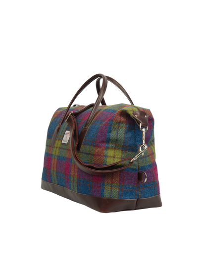 Harris Tweed Luggage Bag - A0195 (Brown Leather)