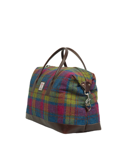 Harris Tweed Luggage Bag - A0195 (Brown Leather)