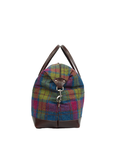 Harris Tweed Luggage Bag - A0195 (Brown Leather)