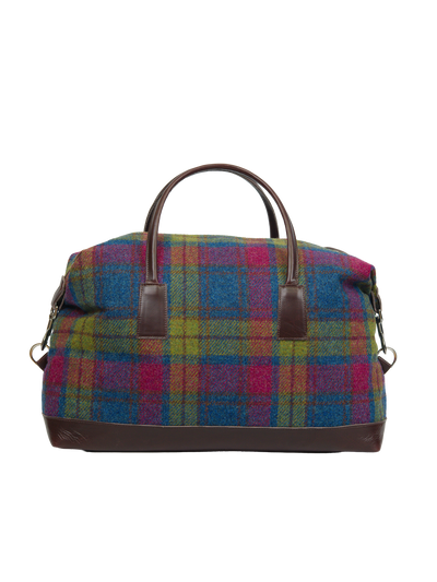 Harris Tweed Luggage Bag - A0195 (Brown Leather)