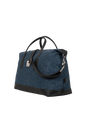Harris Tweed Luggage Bag - A0197 (Black Leather)