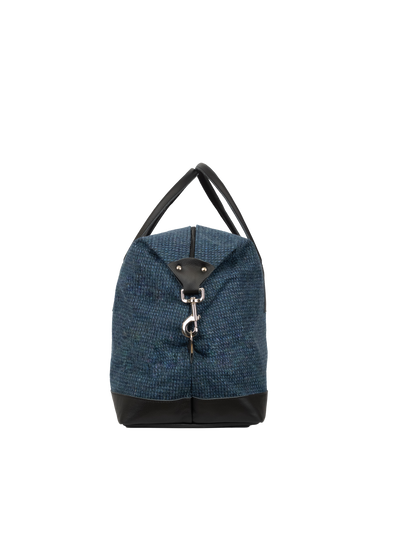Harris Tweed Luggage Bag - A0197 (Black Leather)