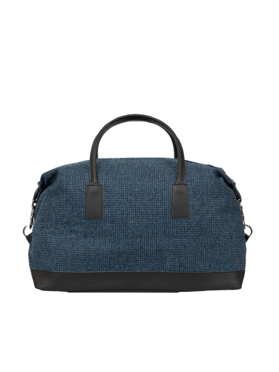 Harris Tweed Luggage Bag - A0197 (Black Leather)