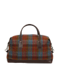 Harris Tweed Luggage Bag A0212 (Brown Leather)