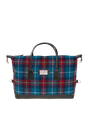 Harris Tweed Luggage Bag A0216 (Black Leather)