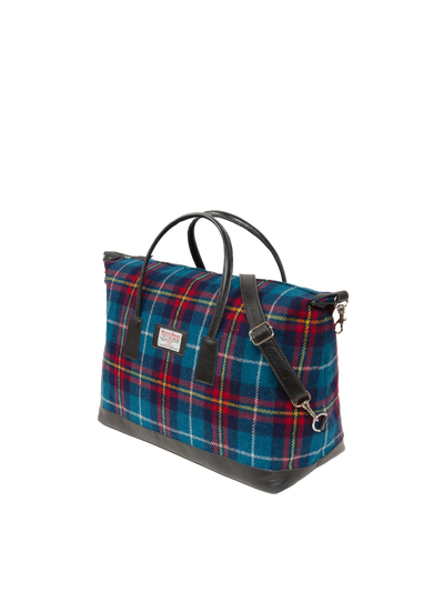 Harris Tweed Luggage Bag A0216 (Black Leather)