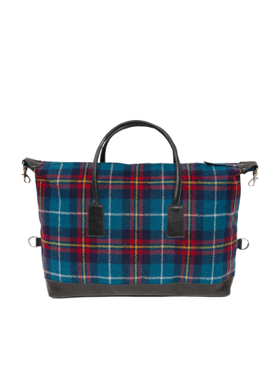 Harris Tweed Luggage Bag A0216 (Black Leather)