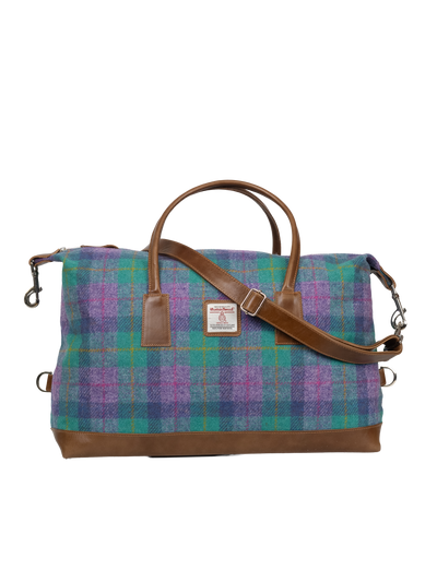 Harris Tweed Luggage Bag - A0222 (Tan Leather)