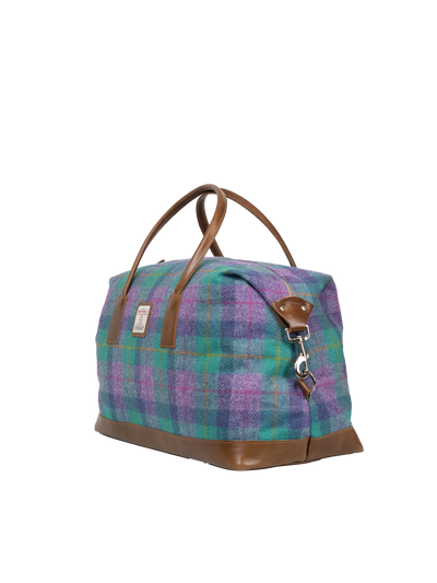 Harris Tweed Luggage Bag - A0222 (Tan Leather)