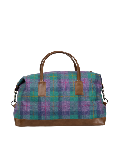 Harris Tweed Luggage Bag - A0222 (Tan Leather)