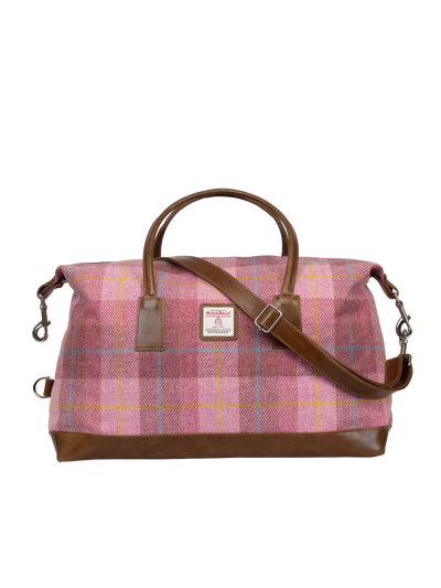 Harris Tweed Luggage Bag - A0223 (Tan Leather)