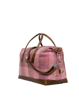 Harris Tweed Luggage Bag - A0223 (Tan Leather)
