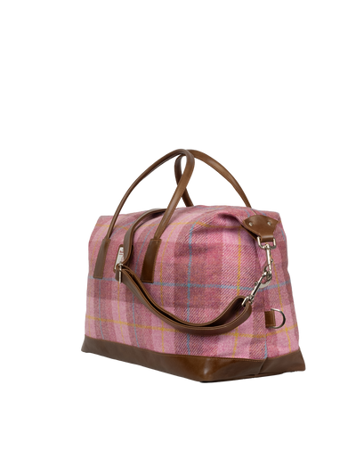 Harris Tweed Luggage Bag - A0223 (Tan Leather)