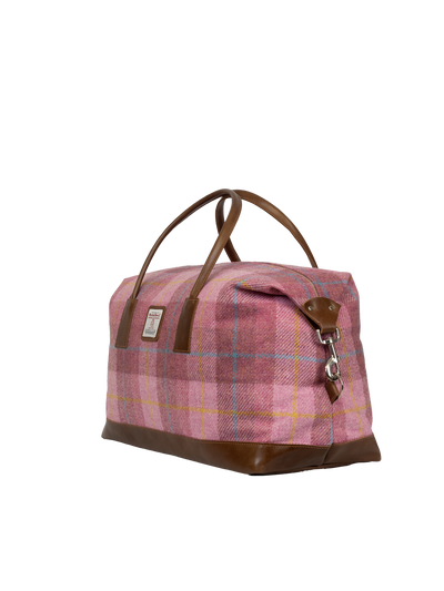 Harris Tweed Luggage Bag - A0223 (Tan Leather)