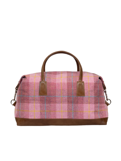 Harris Tweed Luggage Bag - A0223 (Tan Leather)
