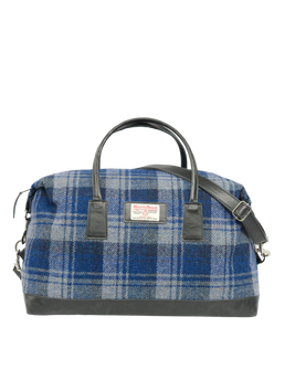 Harris Tweed Luggage Bag A0237 (Black Leather)