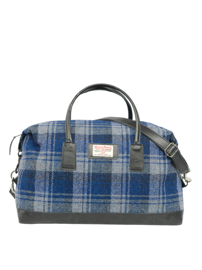 Harris Tweed Luggage Bag A0237 (Black Leather)