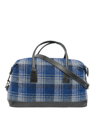 Harris Tweed Luggage Bag A0237 (Black Leather)