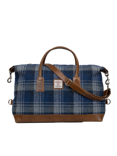 Harris Tweed Luggage Bag - A0237 (Tan Leather)