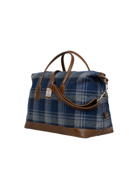 Harris Tweed Luggage Bag - A0237 (Tan Leather)