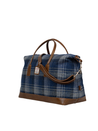 Harris Tweed Luggage Bag - A0237 (Tan Leather)