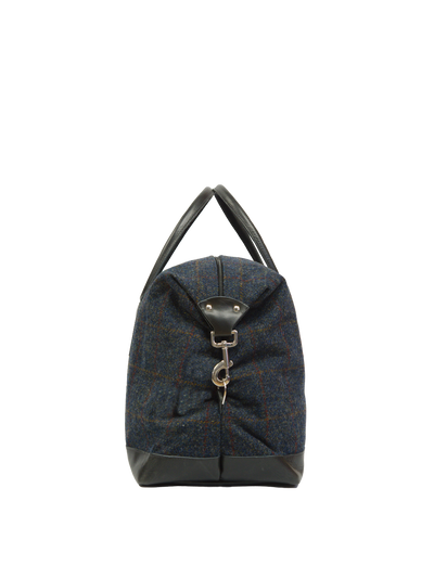 Harris Tweed Luggage Bag - A0239 (Black Leather)