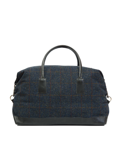 Harris Tweed Luggage Bag - A0239 (Black Leather)