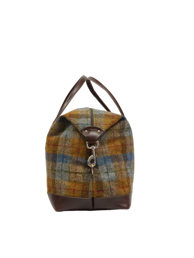 Harris Tweed Luggage Bag - A0240 (Brown Leather)