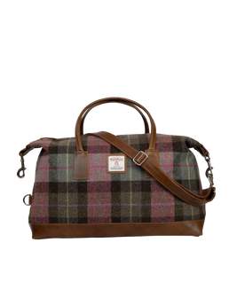 Harris Tweed Luggage Bag - A0254 (Tan Leather)