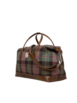 Harris Tweed Luggage Bag - A0254 (Tan Leather)