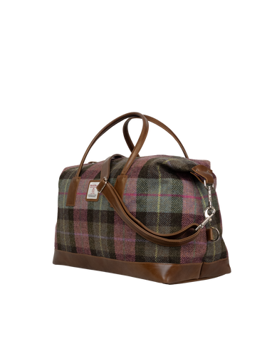 Harris Tweed Luggage Bag - A0254 (Tan Leather)