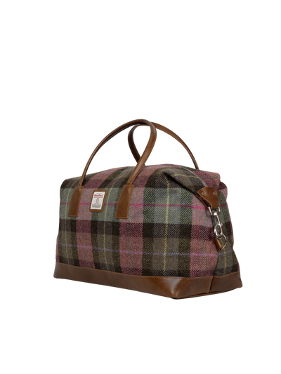 Harris Tweed Luggage Bag - A0254 (Tan Leather)